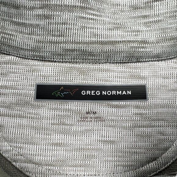 Greg Norman Men's Ambertex Heather Gray 1/4 Zip Golf Pullover - Picture 9 of 11